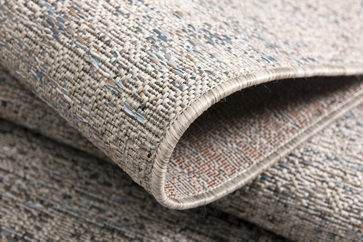 8' X 10' Blue and Gray Abstract Area Rug-394115-1
