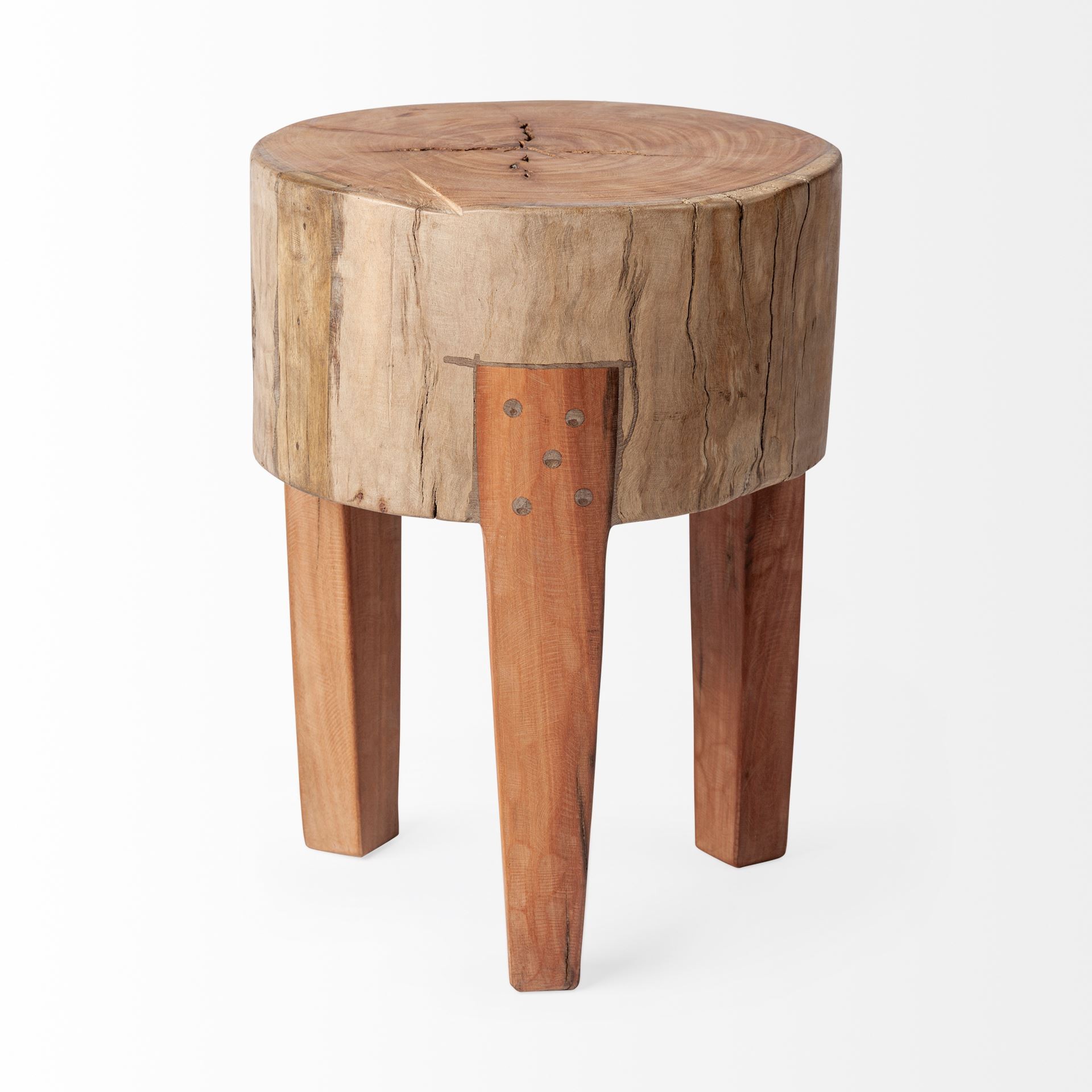 Modern Farmhouse 18" Reclaimed Wood Stool