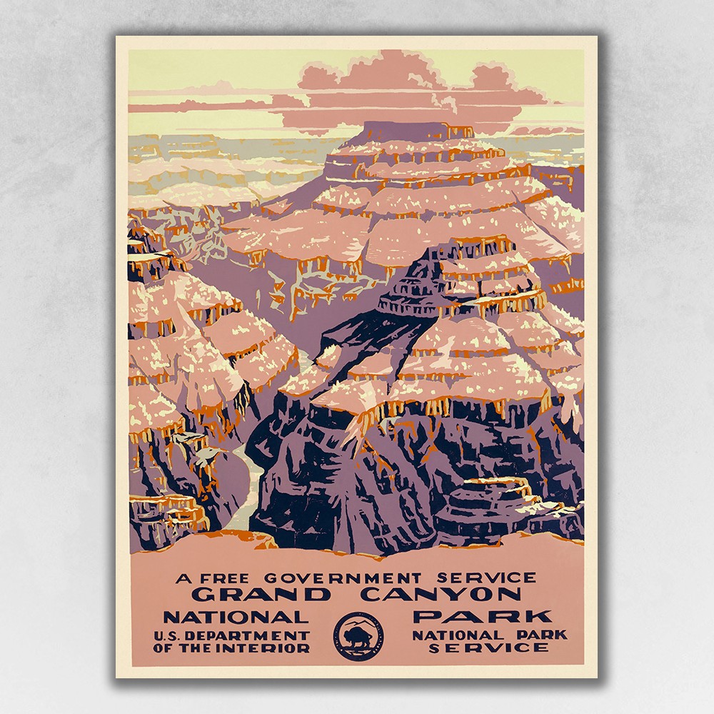 11" X 14" Grand Canyon C1938 Vintage Travel Poster Wall Art-394289-1