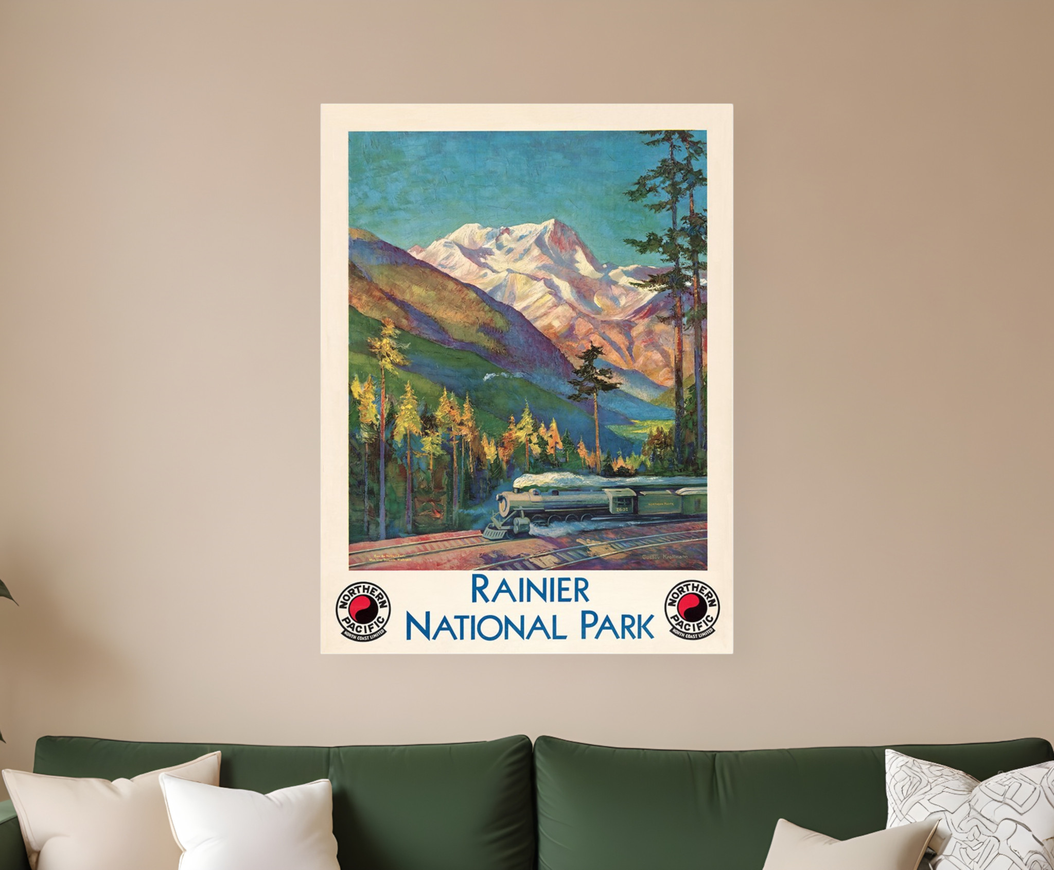 36" X 48" Rainier National Park C1920S Vintage Travel Poster Wall Art-394312-1