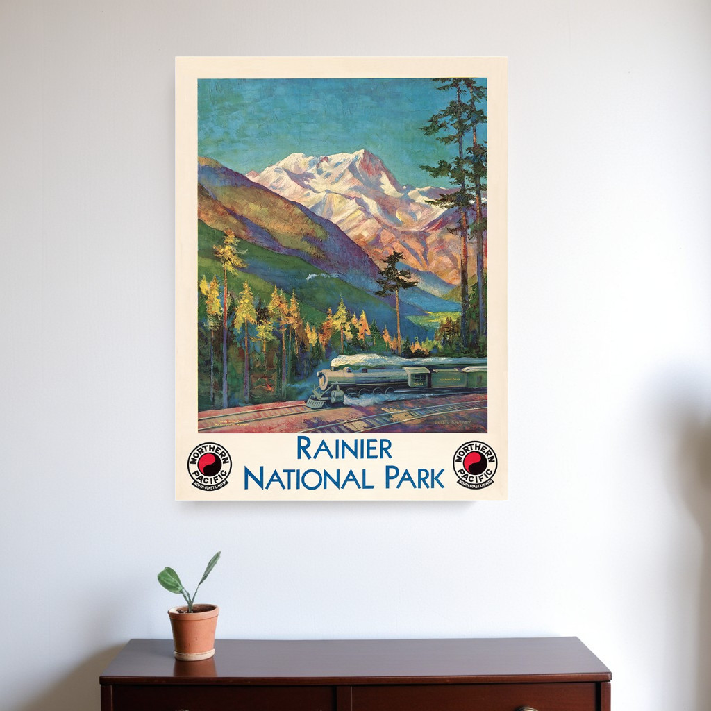 24" X 32" Rainier National Park C1920S Vintage Travel Poster Wall Art-394313-1
