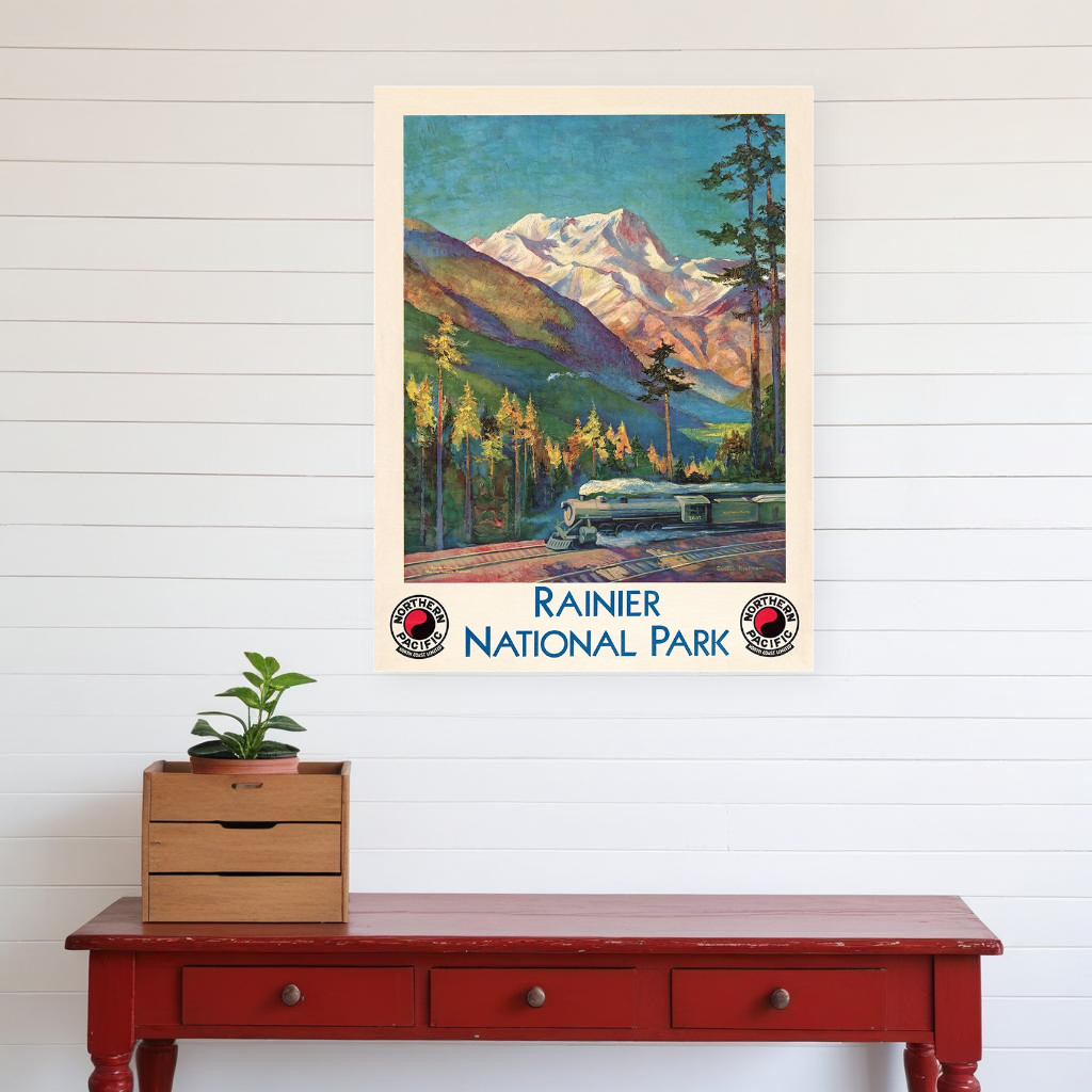 18" X 24" Rainier National Park C1920S Vintage Travel Poster Wall Art-394315-1