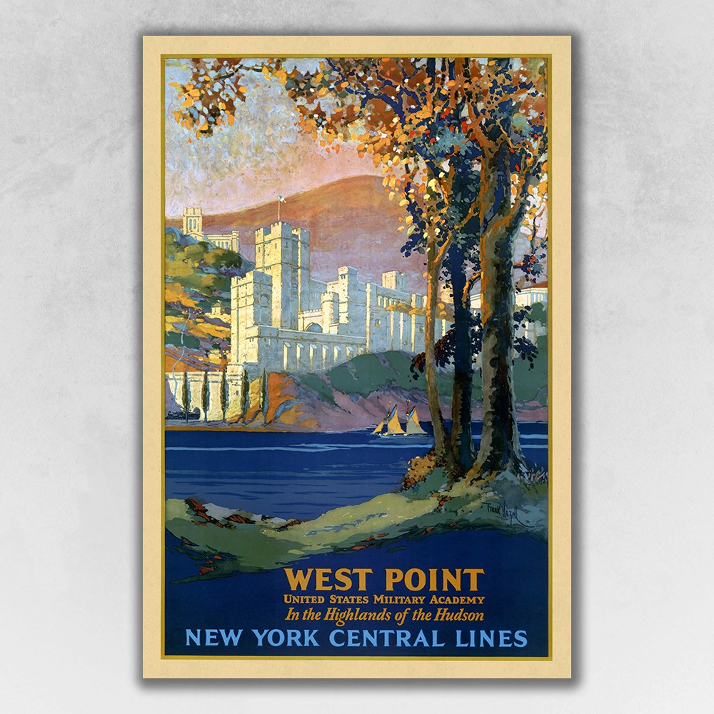 West Point New York Vintage Travel Unframed Print Wall Art-394359-1