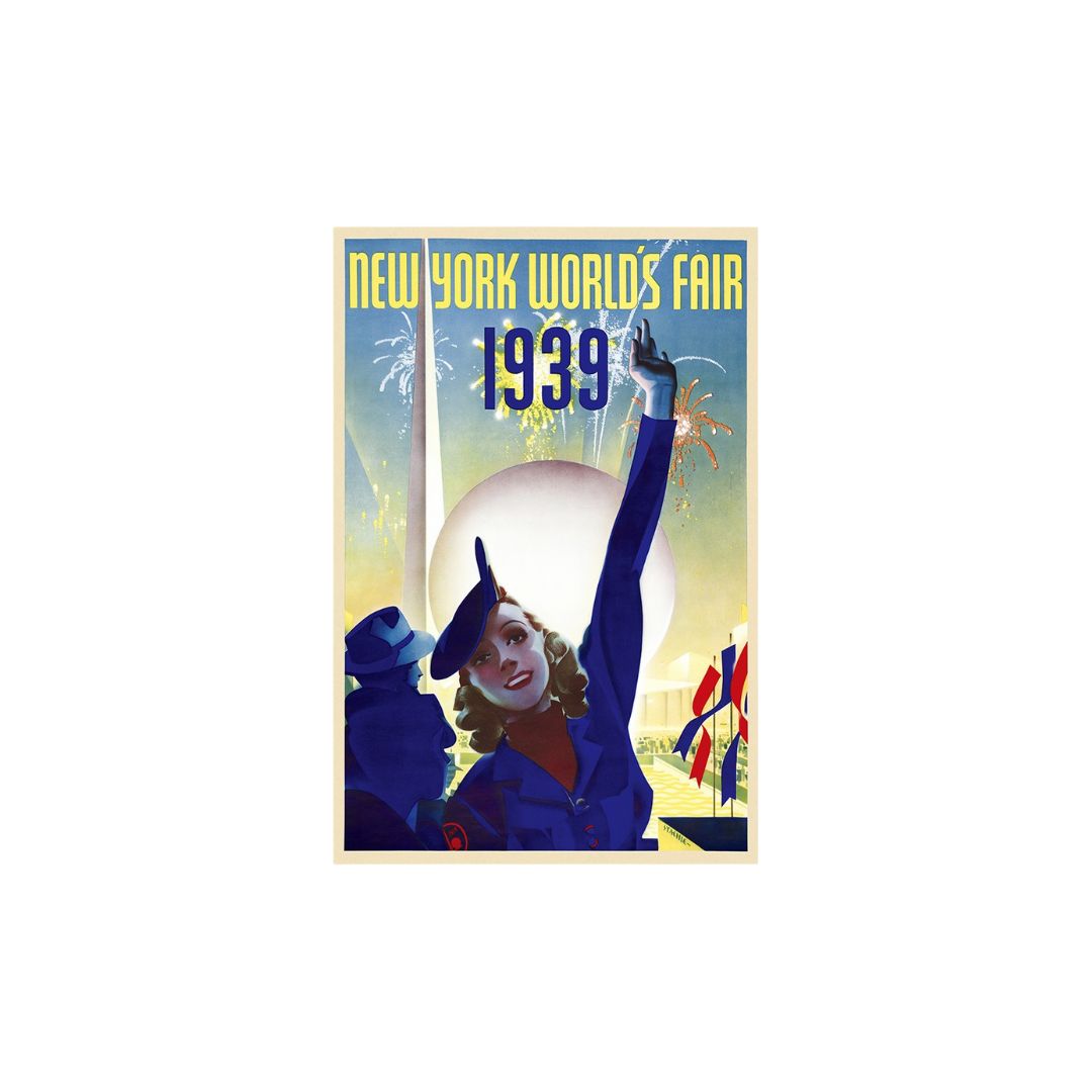 New York 1939 World's Fair Vintage Travel Unframed Print Wall Art-394373-1