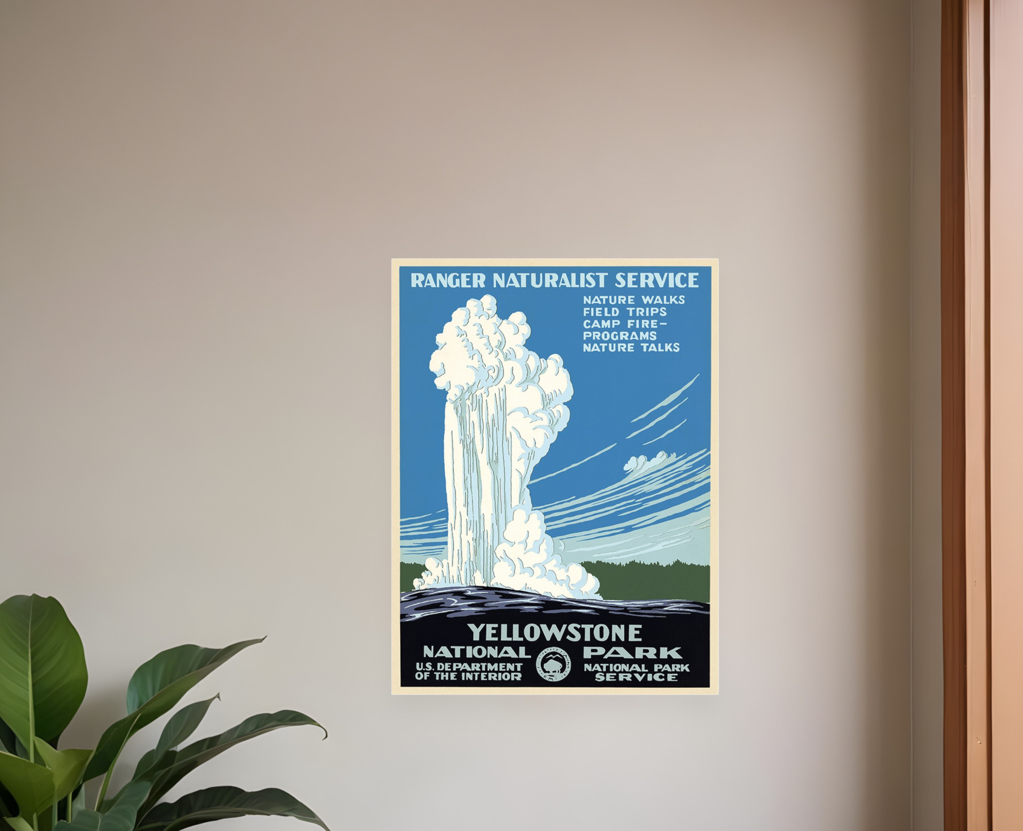 11" x 14" Yellowstone National Park c1938 Vintage Travel Poster Wall Art-394381-1
