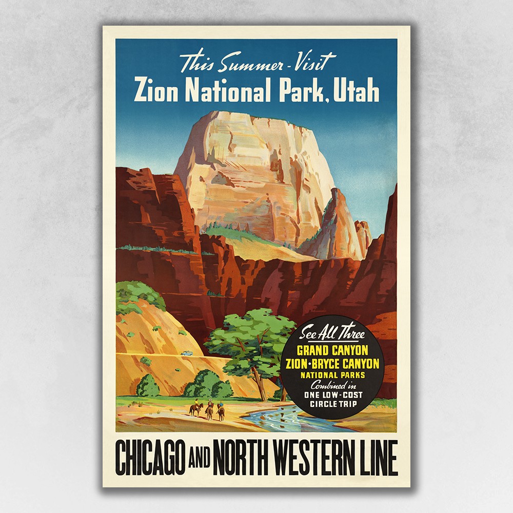 Zion National Utah Unframed Print Wall Art-394389-1