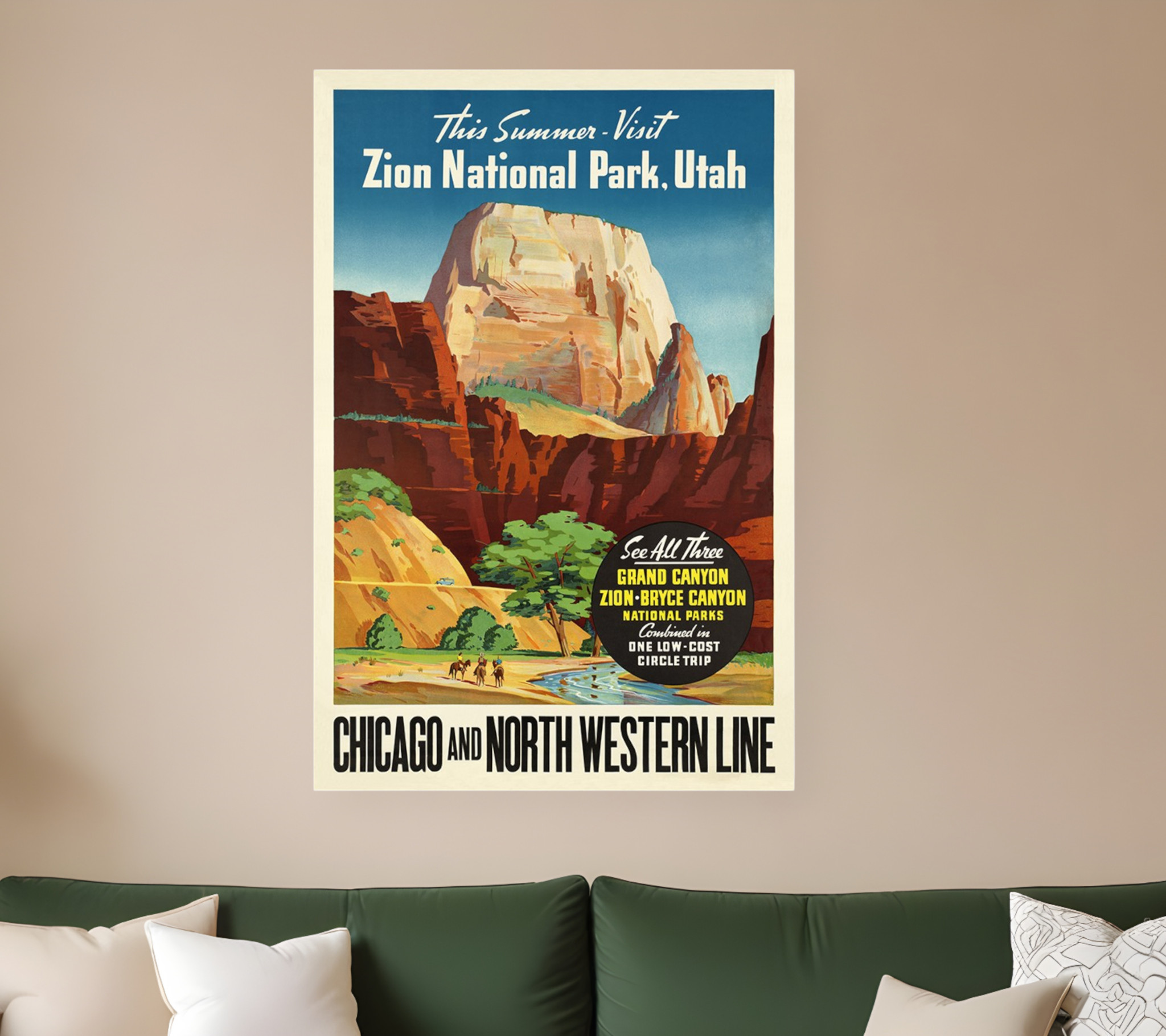 Zion National Utah Unframed Print Wall Art-394389-1