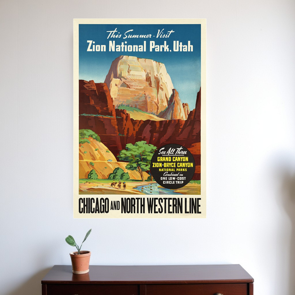 Zion National Utah Unframed Print Wall Art-394390-1