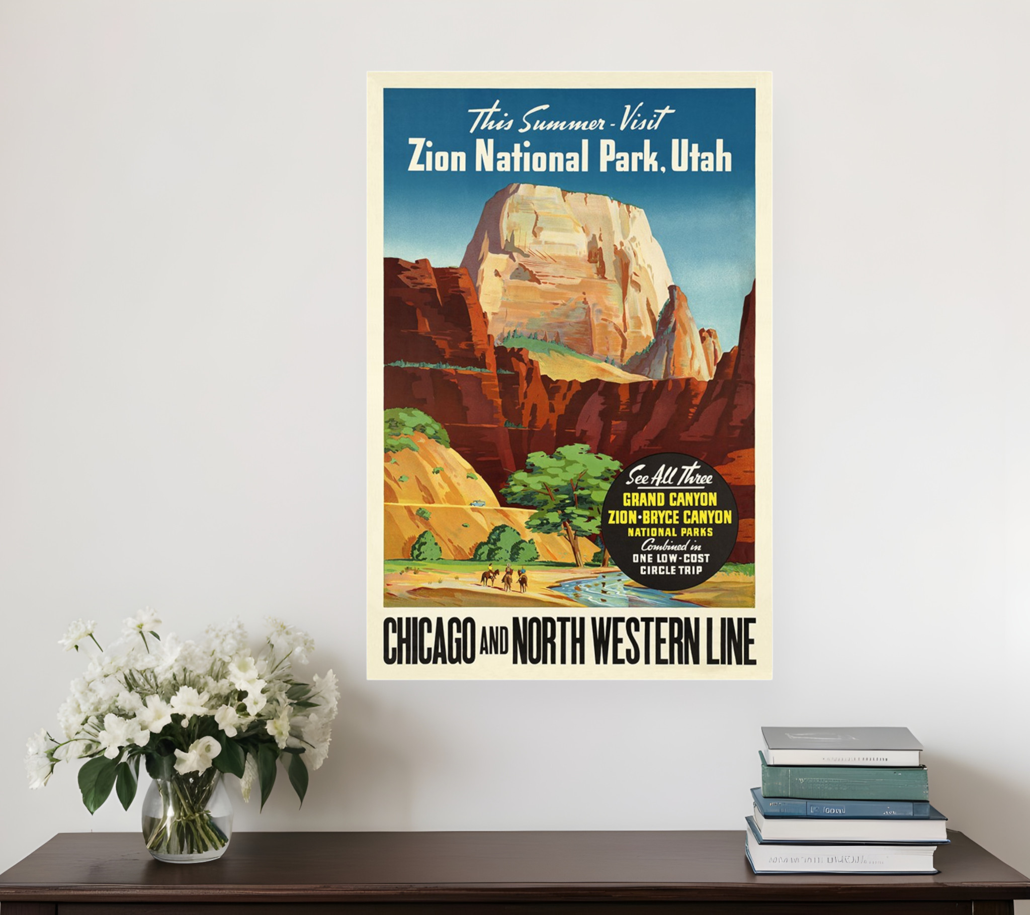 Zion National Utah Unframed Print Wall Art-394391-1