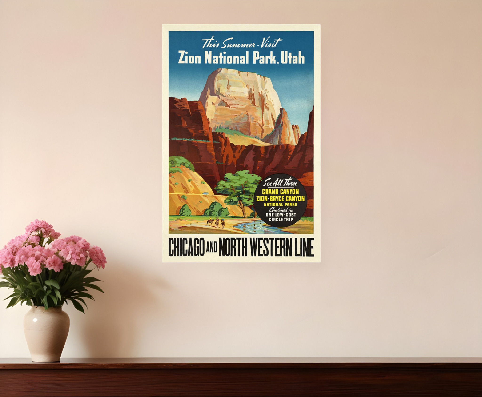 Zion National Utah Unframed Print Wall Art-394393-1