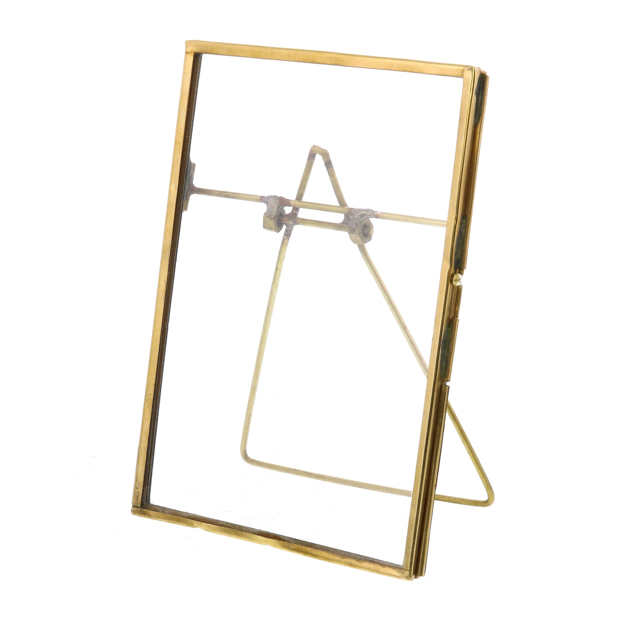 4" x 6" Gold Metal Tabletop Picture Frame