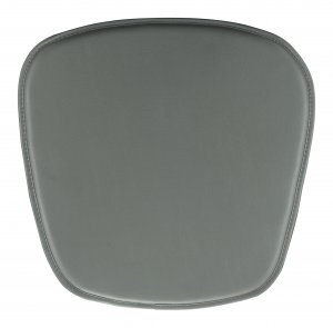 Gray Faux Leather Cushion Chair Pad
