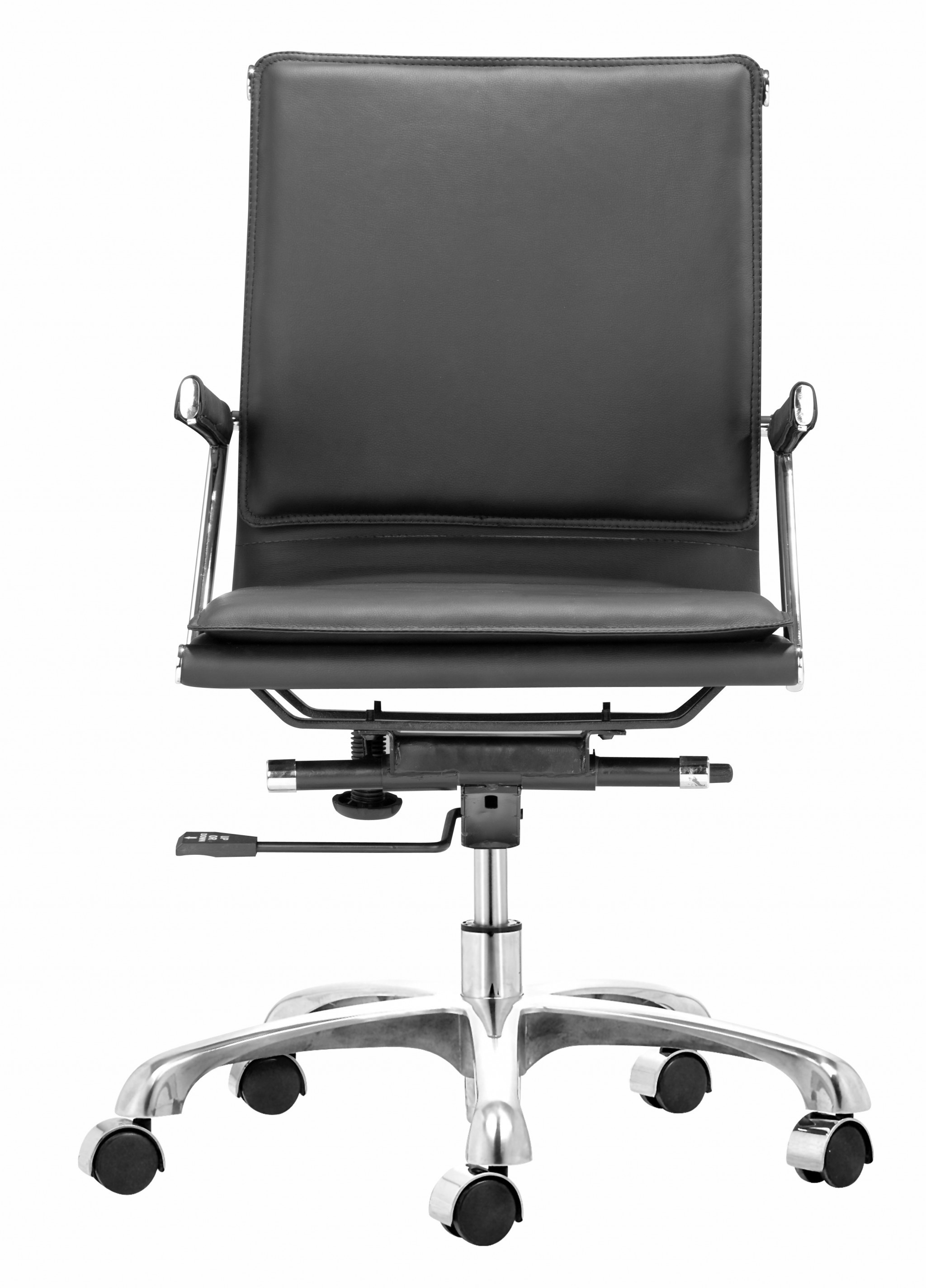 Black Faux Leather Executive Rolling Office Chair