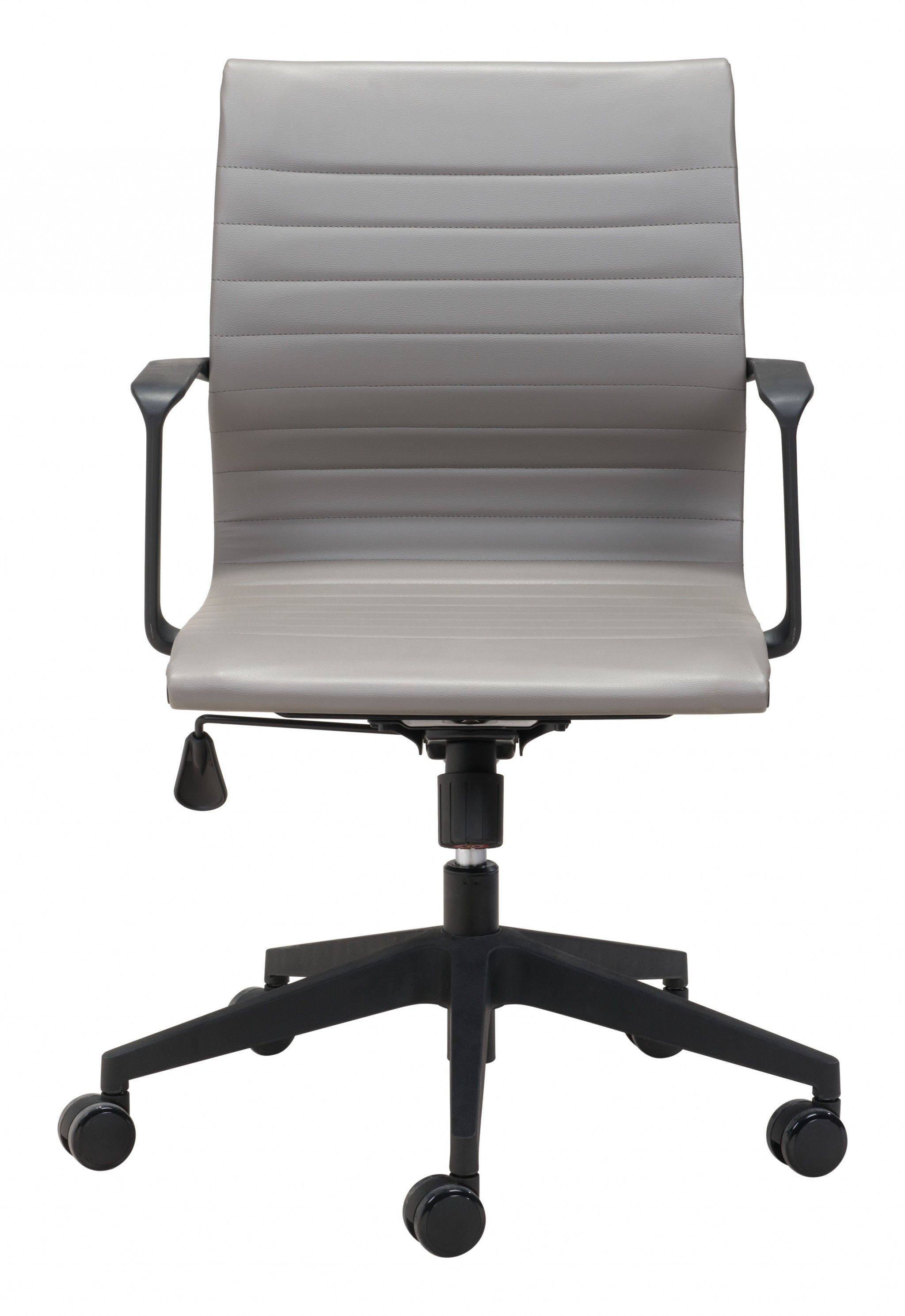 Mod Black and Gray Faux Leather Office Chair