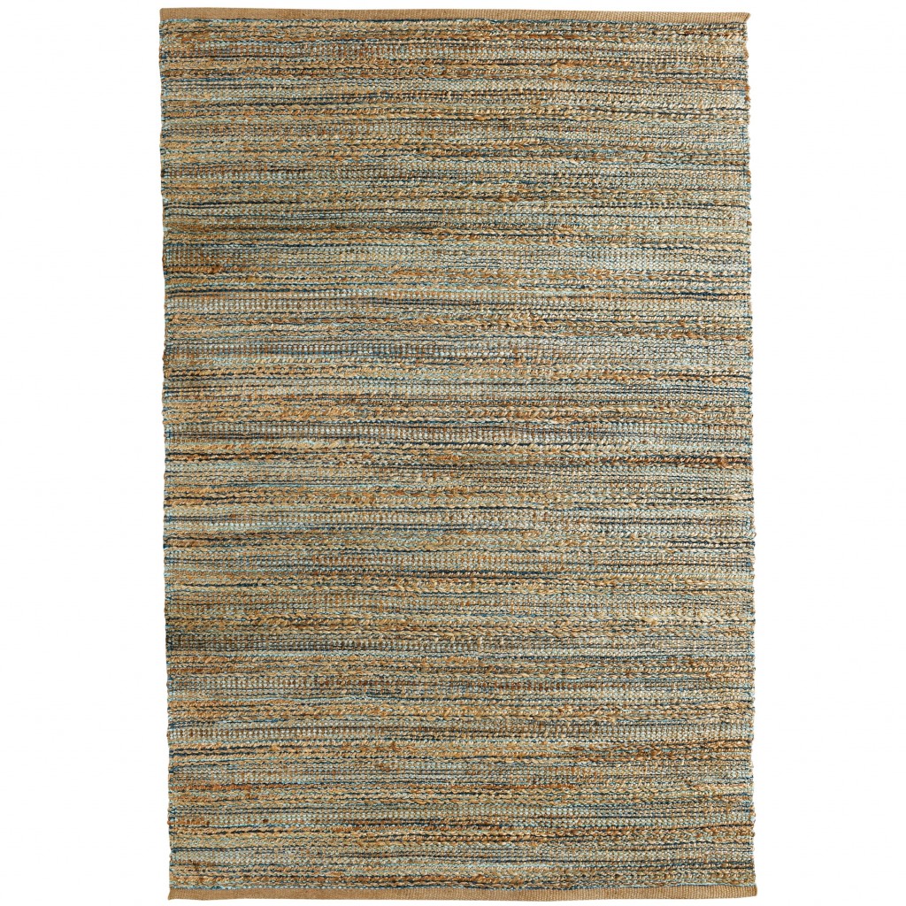 9' X 12' Natural Dhurrie Hand Woven Area Rug-395140-1