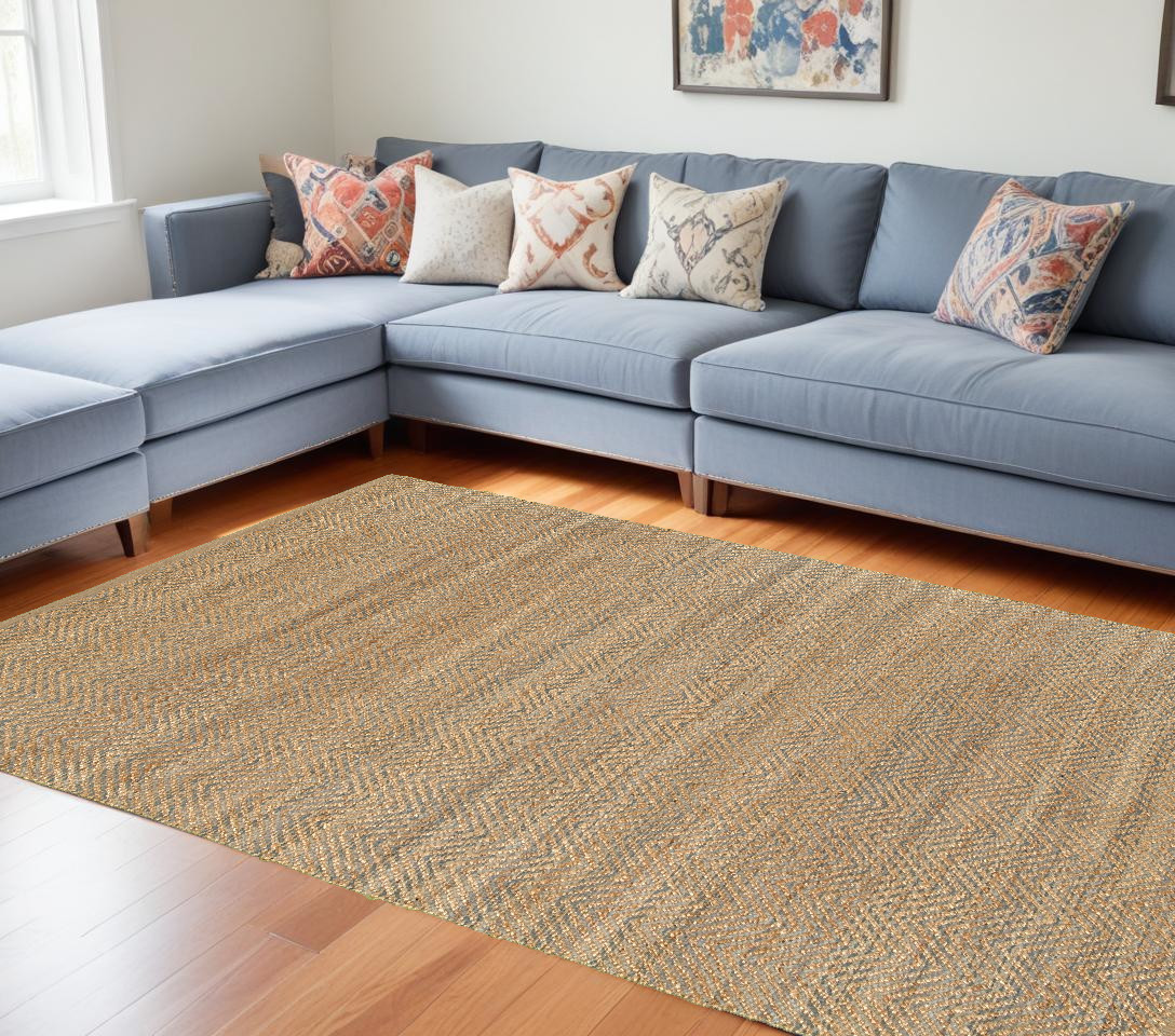 8' X 10' Natural Hand Woven Area Rug-395145-1