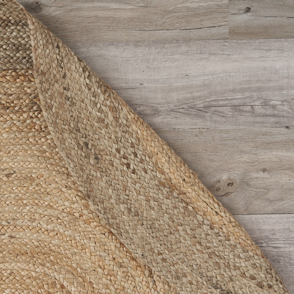 7" Natural Toned Oval Shaped Area Rug