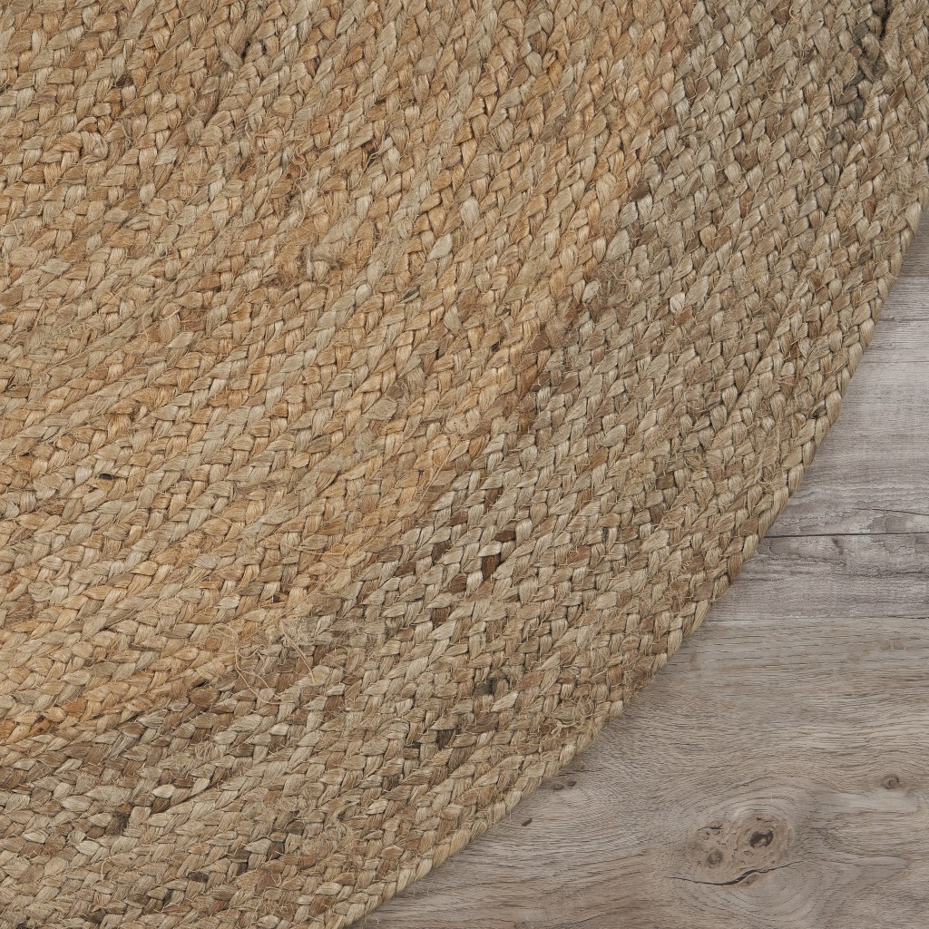 7" Natural Toned Oval Shaped Area Rug