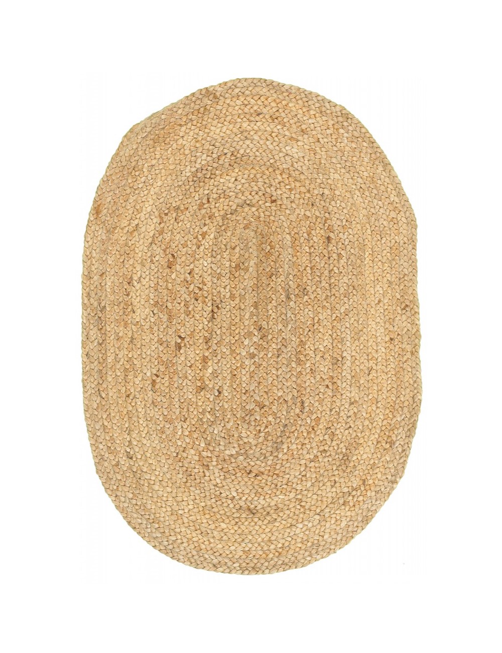 2" X 3" Soft Beige Braided Scatter Rug