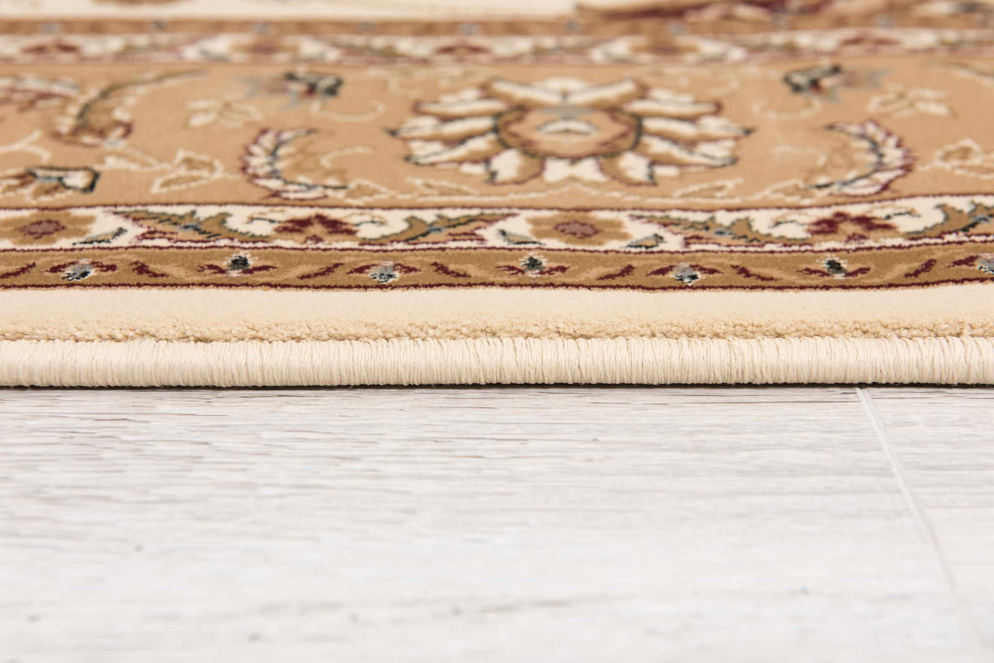 13" Runner Beige and Ivory Oriental Power Loom Runner Rug