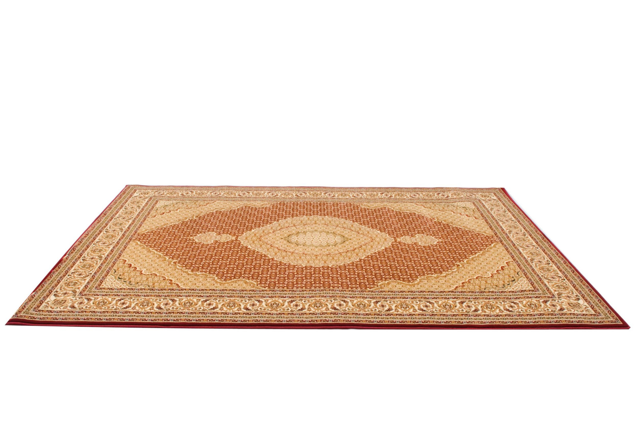 20" Runner Red and Beige Oriental Power Loom Runner Rug