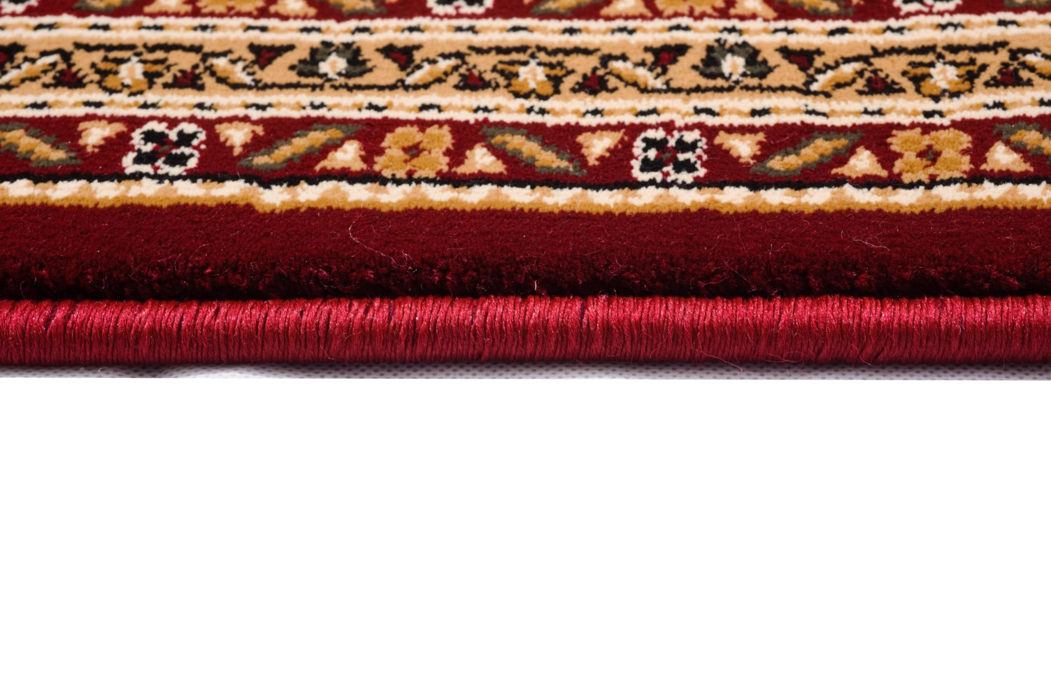 20" Runner Red and Beige Oriental Power Loom Runner Rug