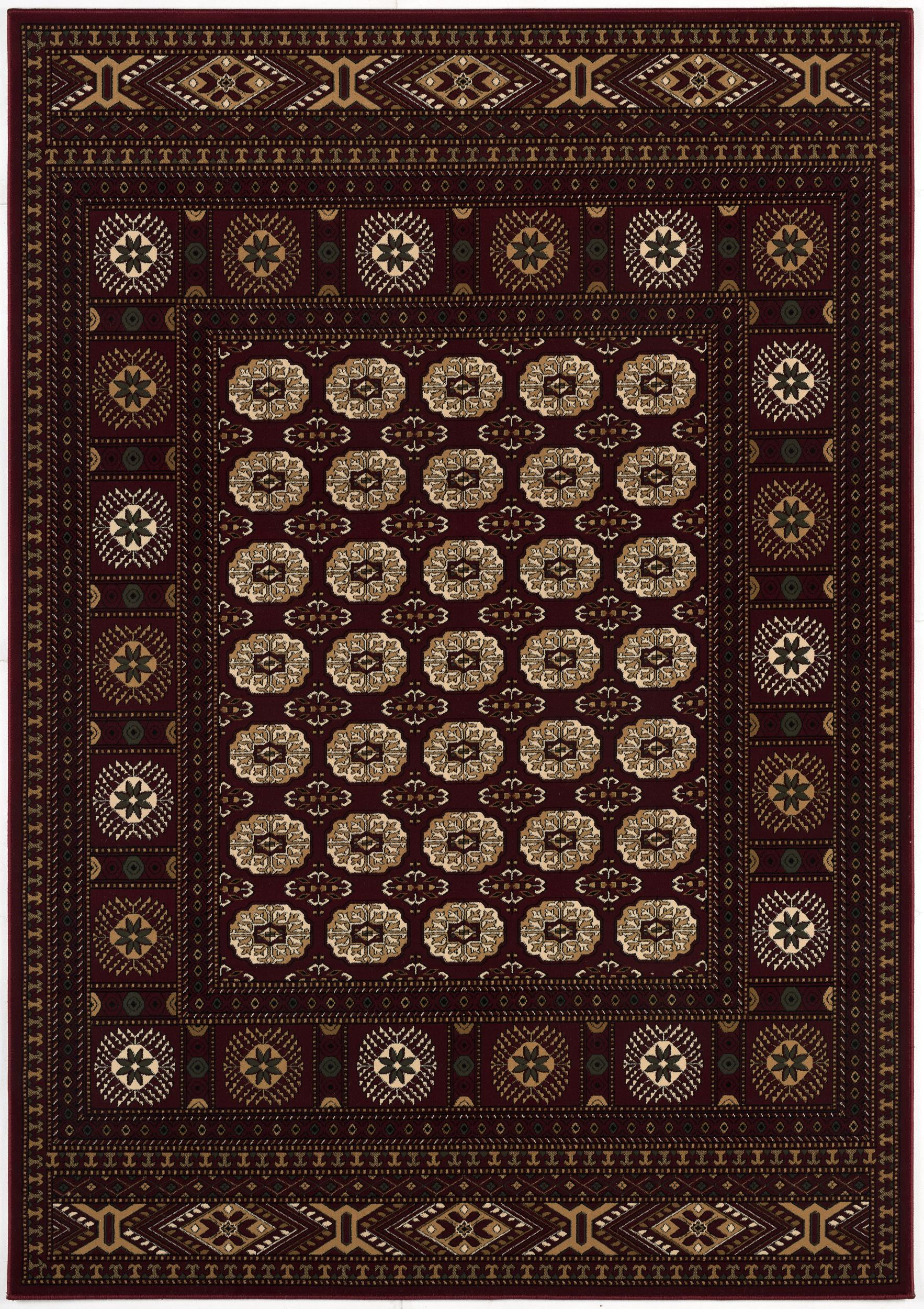 2’ x 13’ Red Eclectic Geometric Pattern Runner Rug-395453-1