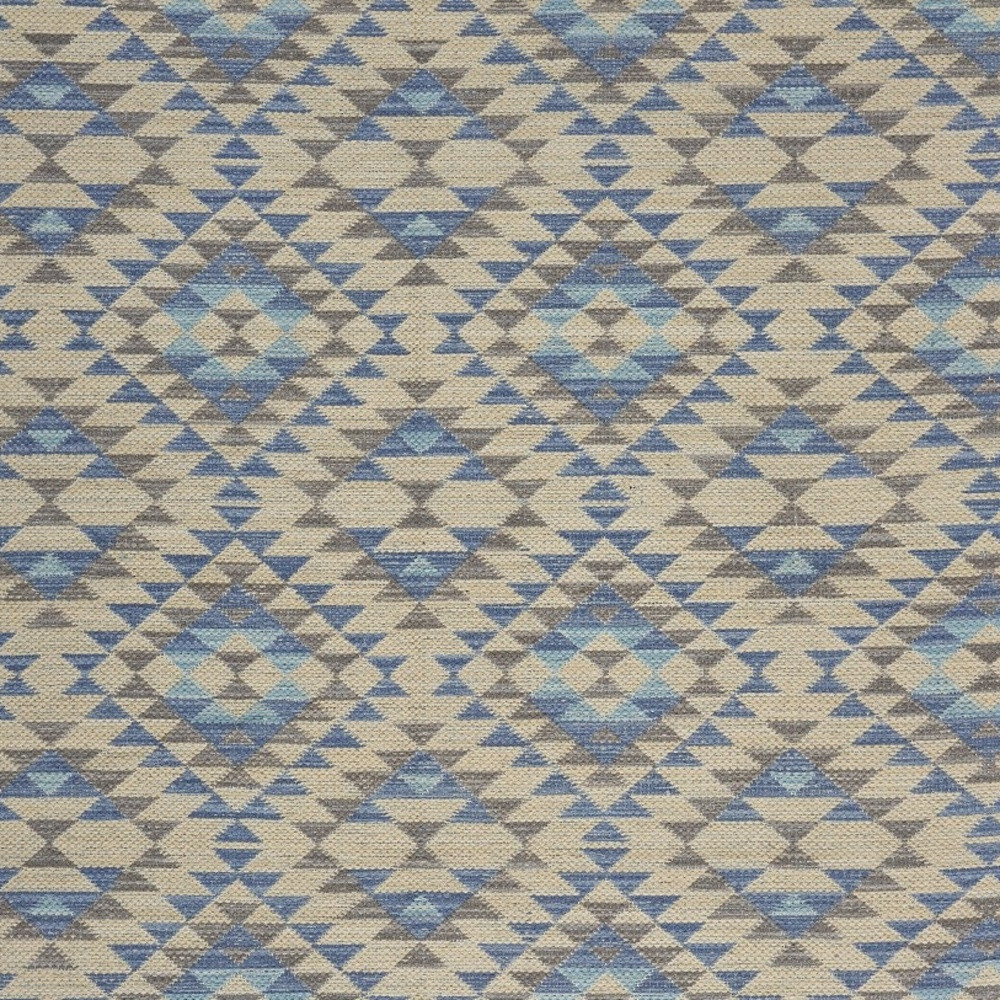 3" x 5" Blue Decorative Lattice Area Rug
