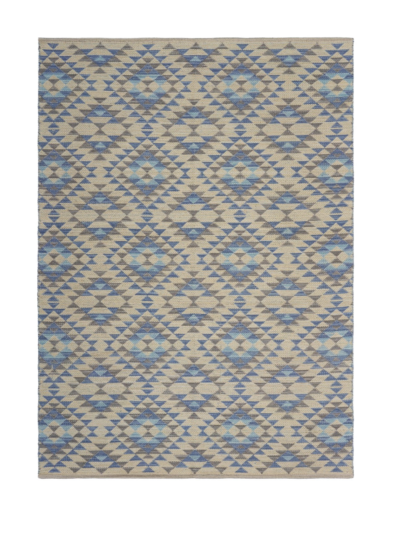 5’ x 7’ Blue Decorative Lattice Area Rug-395475-1
