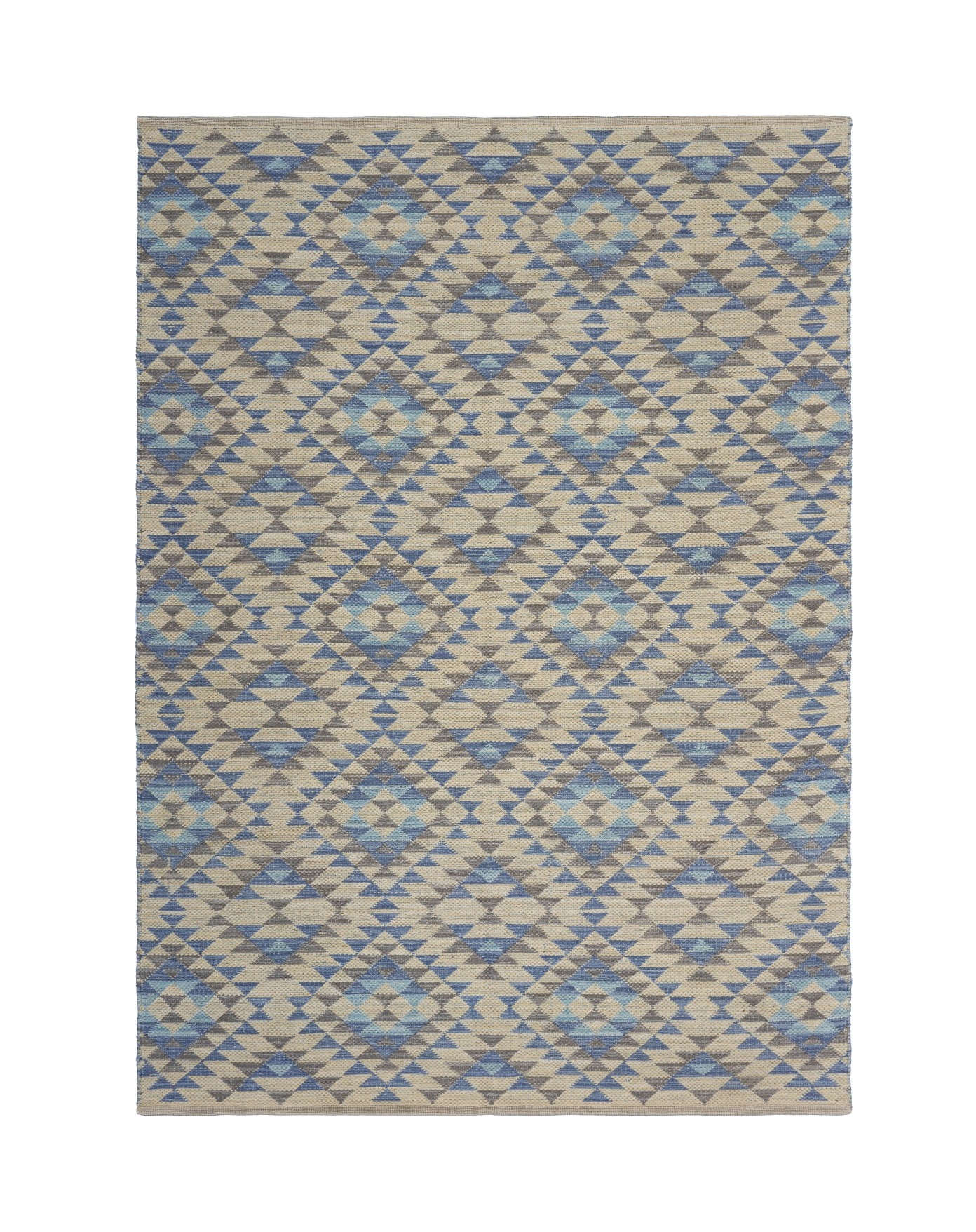 3" x 4" Blue Decorative Lattice Area Rug