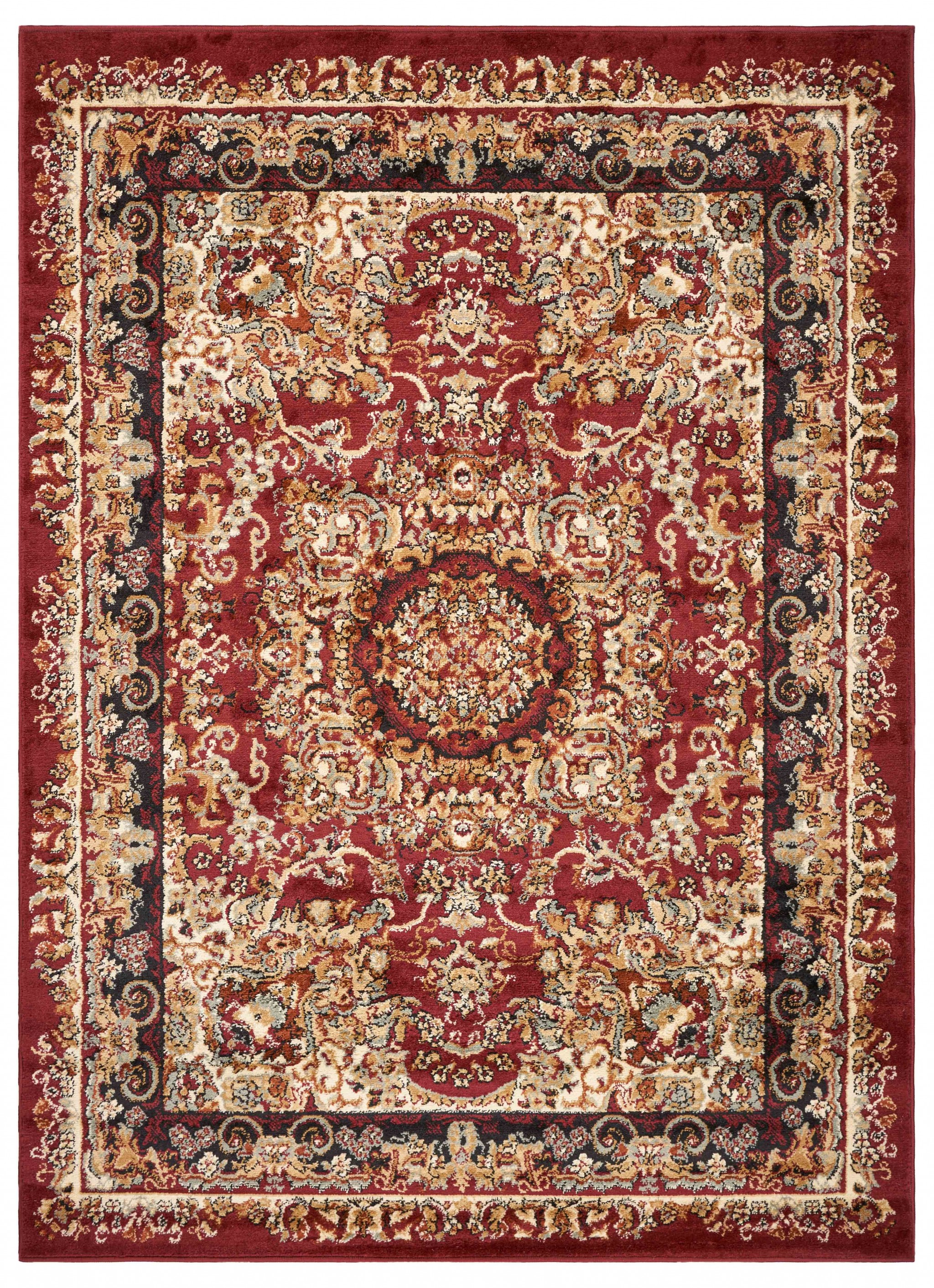 5’ x 7’ Red Royal Medallion Area Rug-395735-1