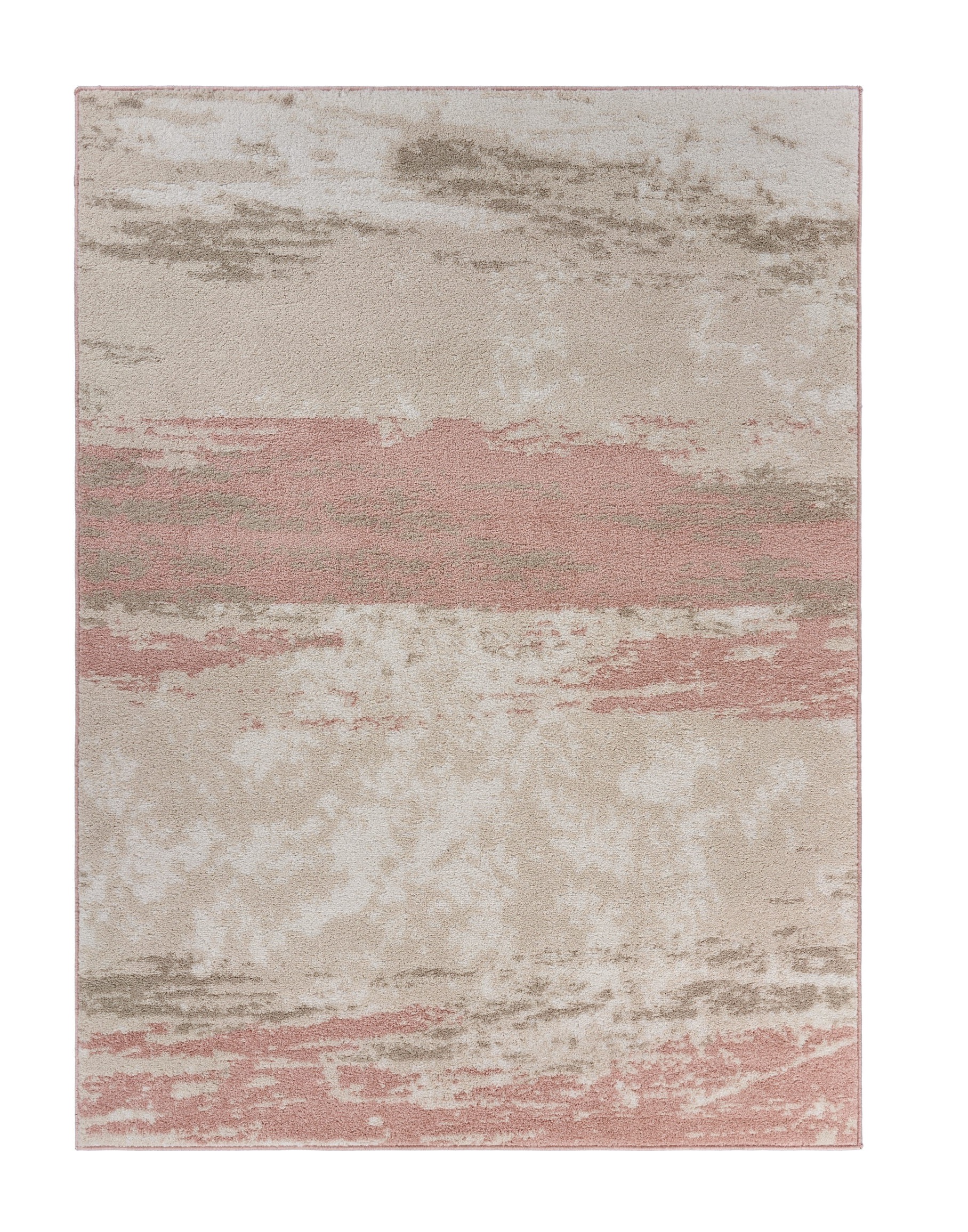 8’ x 10’ Blush and Beige Abstract Strokes Area Rug-395886-1