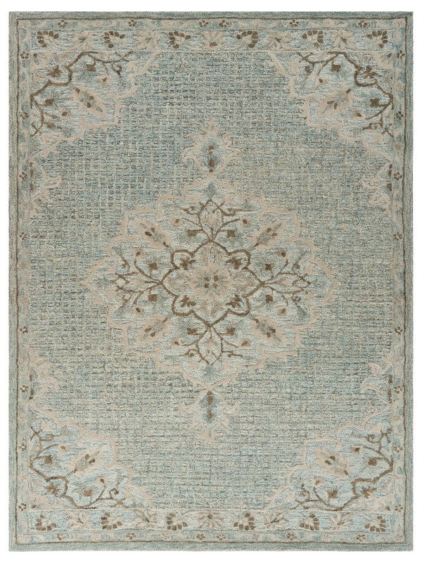 8' X 10' Blue Wool Hand Tufted Area Rug-395927-1