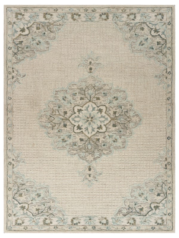 8' X 10' Ivory Wool Dhurrie Handmade Area Rug-395930-1