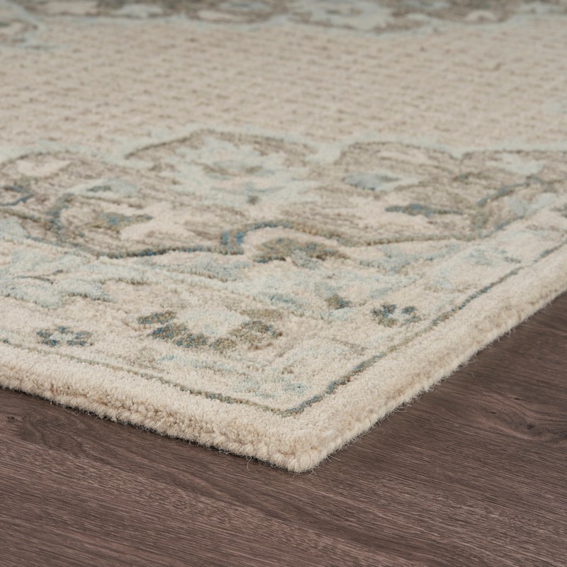 8" X 10" Ivory Wool Handmade Area Rug