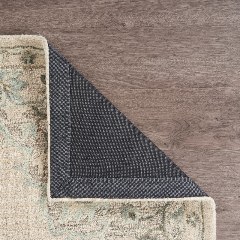 8" X 10" Ivory Wool Handmade Area Rug