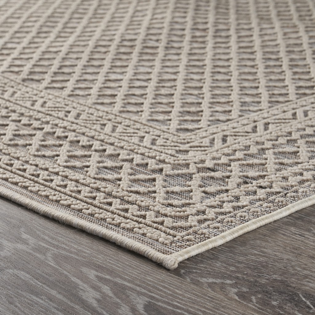 5 x 7 Gray Classic Indoor Outdoor Area Rug