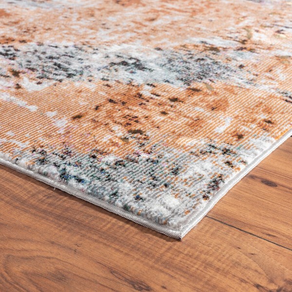 8' X 10' Rustic Brown Abstract Area Rug-395986-1