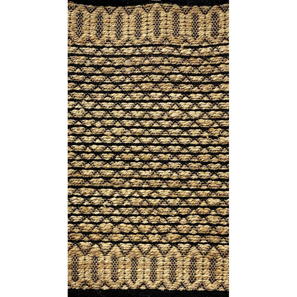 3' X 4' Brown And Black Dhurrie Hand Woven Area Rug-396074-1