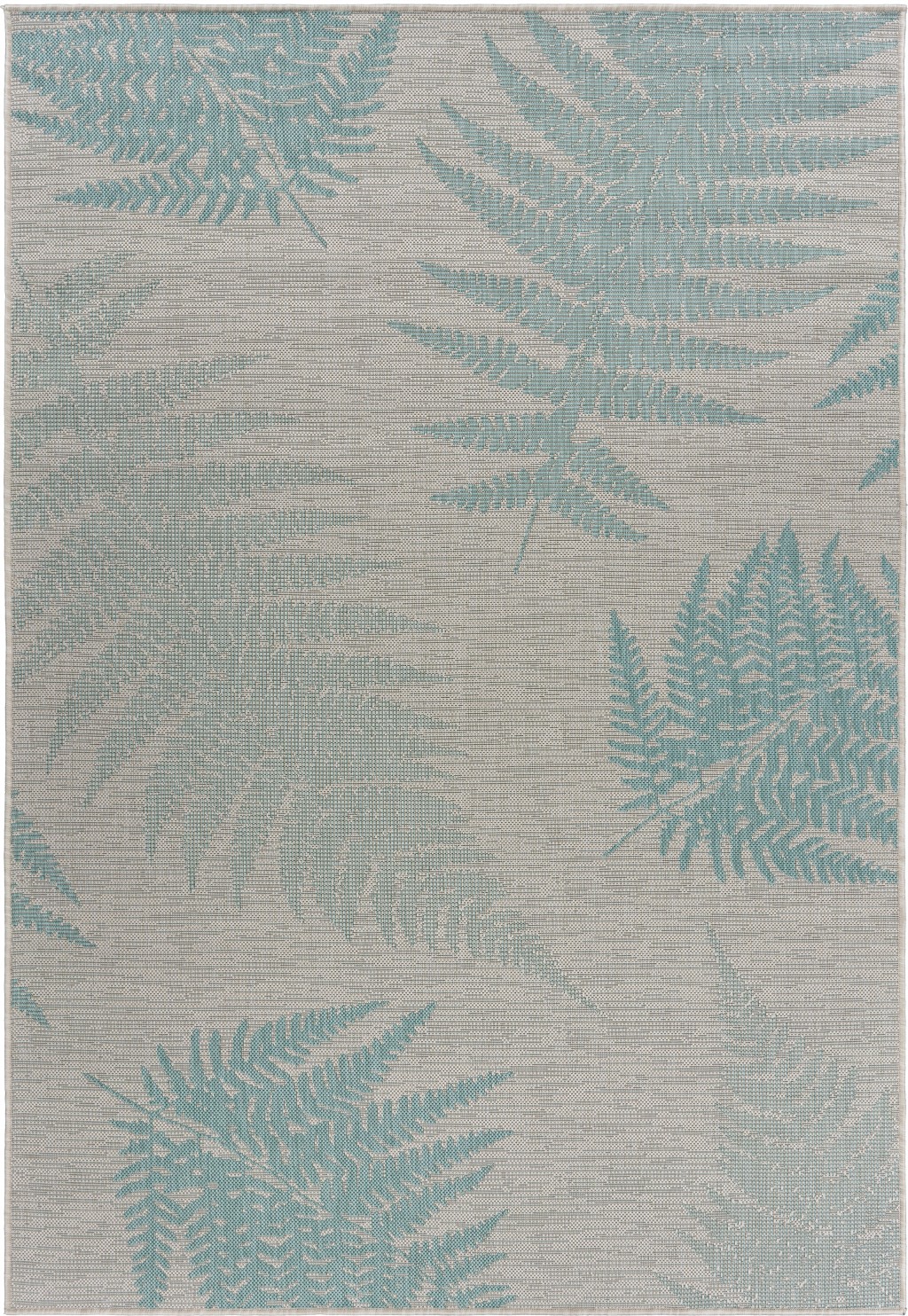 8' X 10' Gray Leaves Indoor Outdoor Area Rug-396108-1