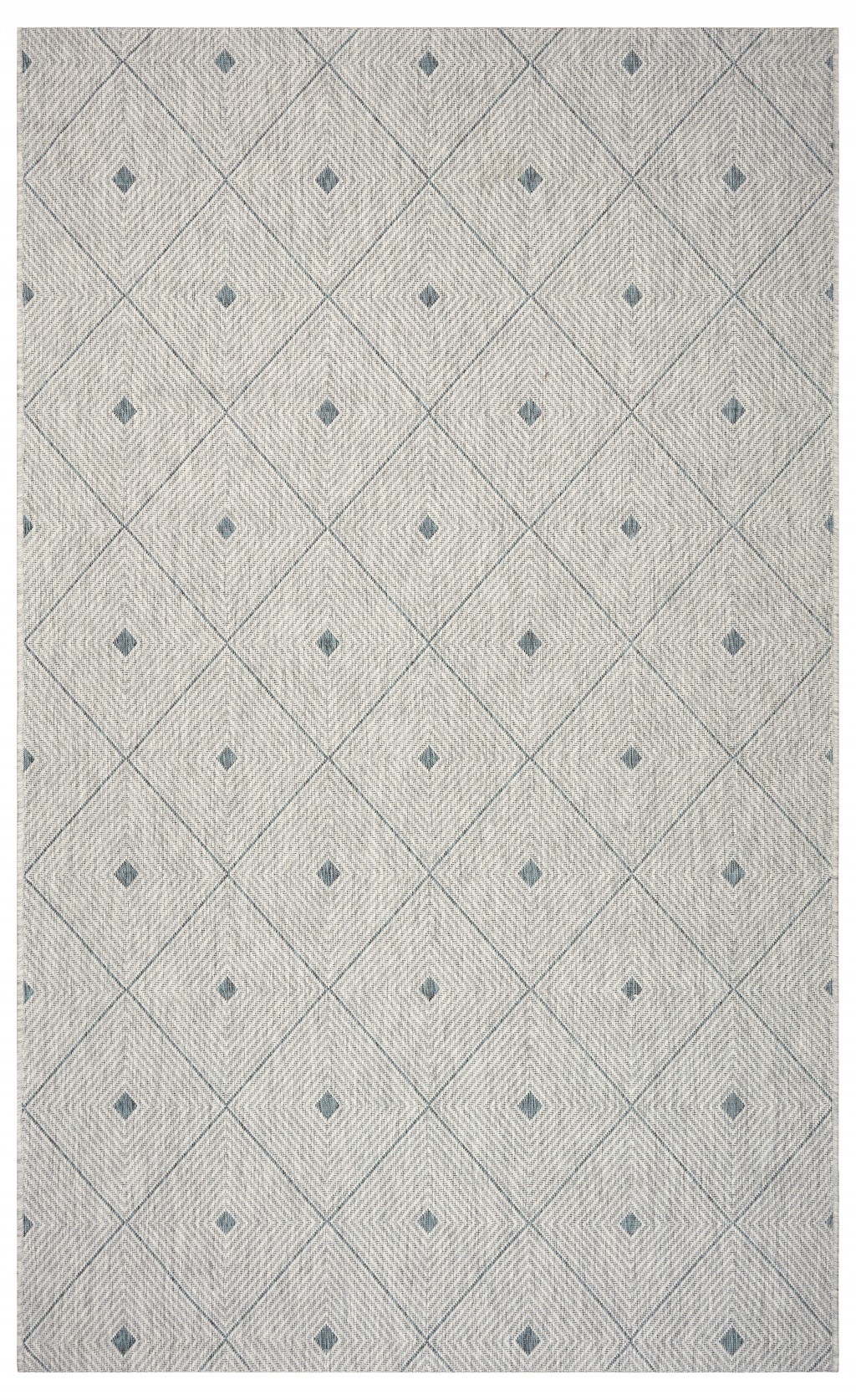 5' X 8' Blue And Gray Indoor Outdoor Area Rug-396239-1