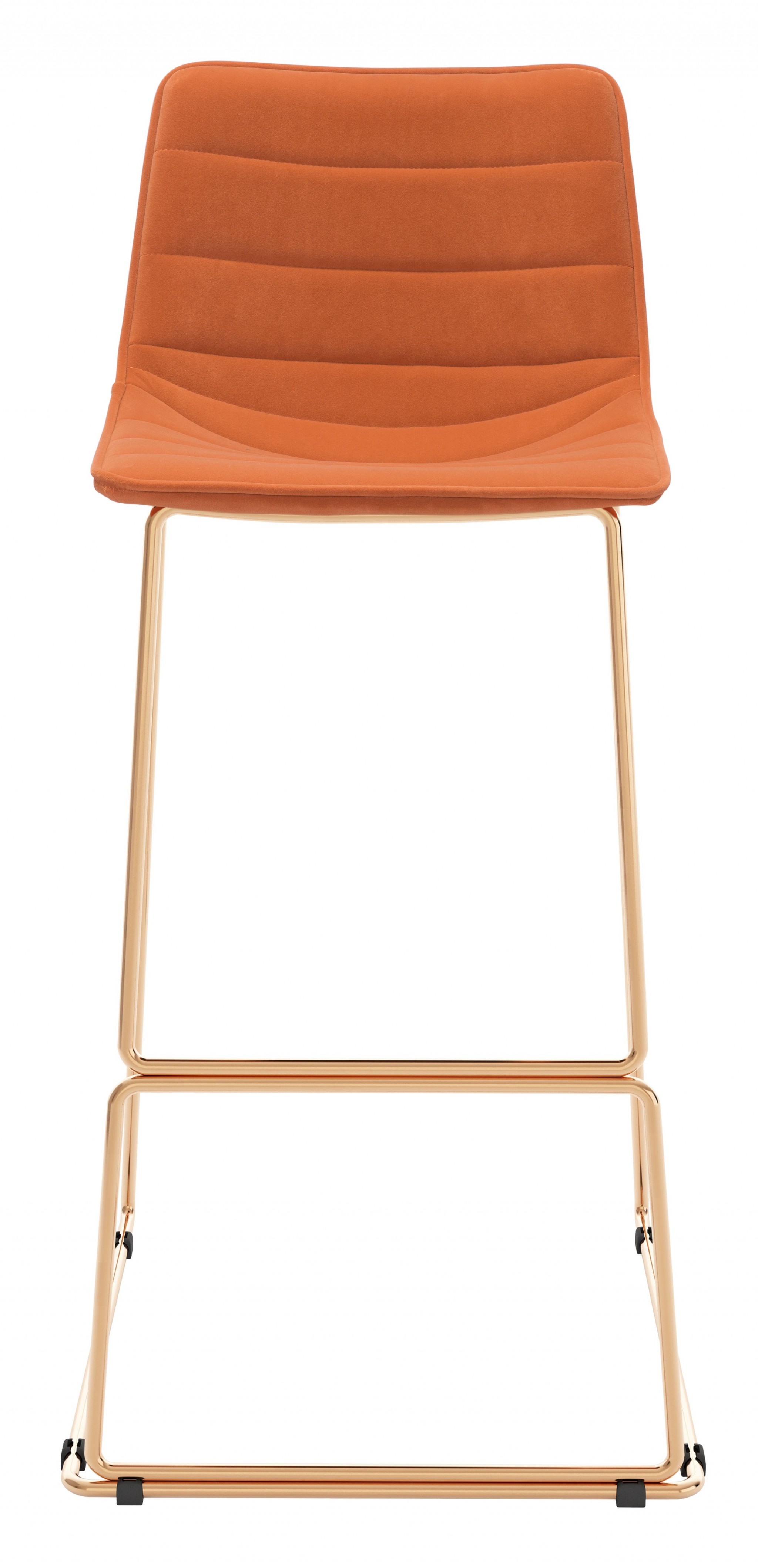 Mod Orange and Gold Bar Height Chair