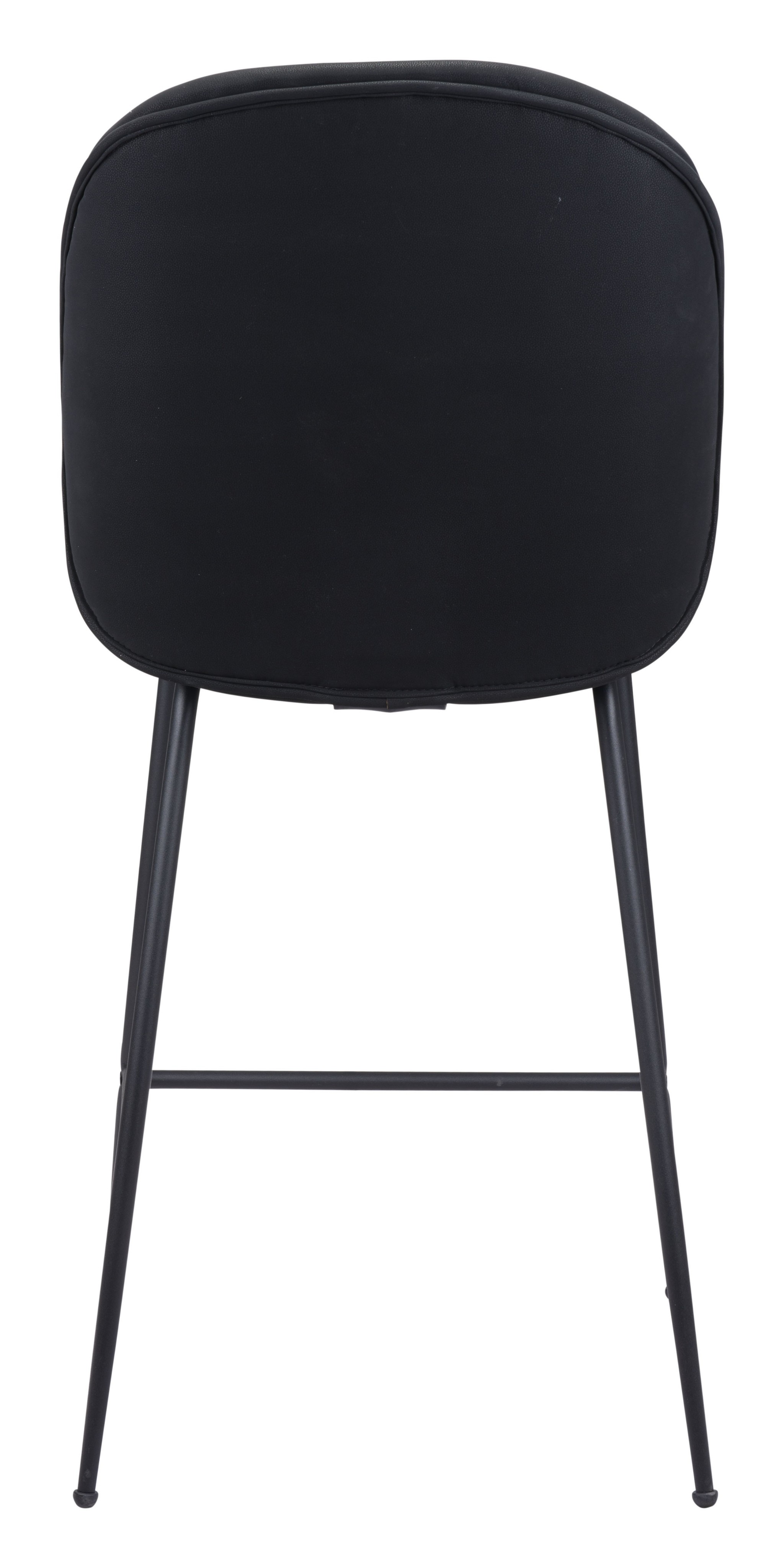 Contempo Black Velvet Counter Height Chair