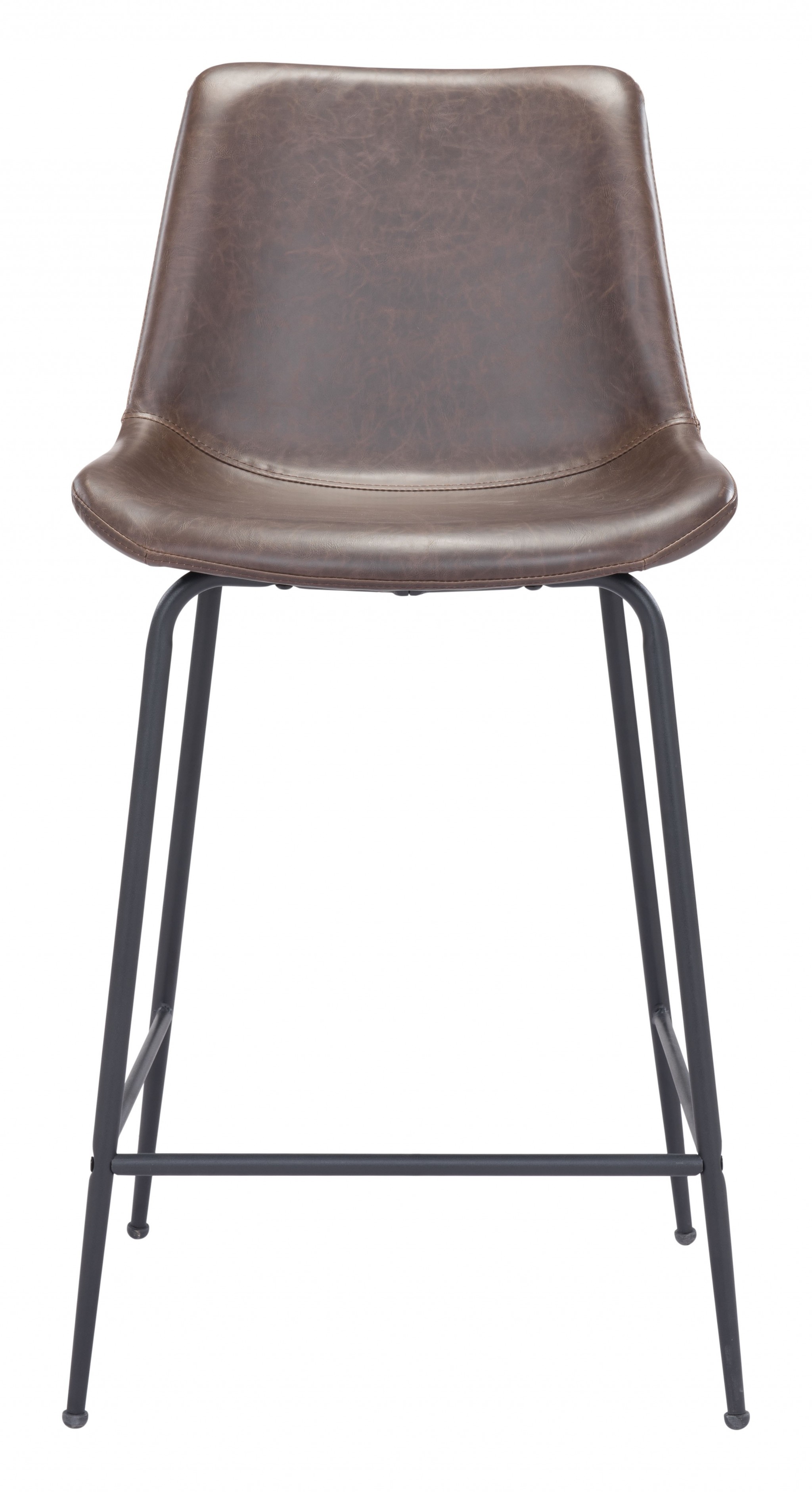 Brown and Black Top Shelf Modern Rugged Counter Chair