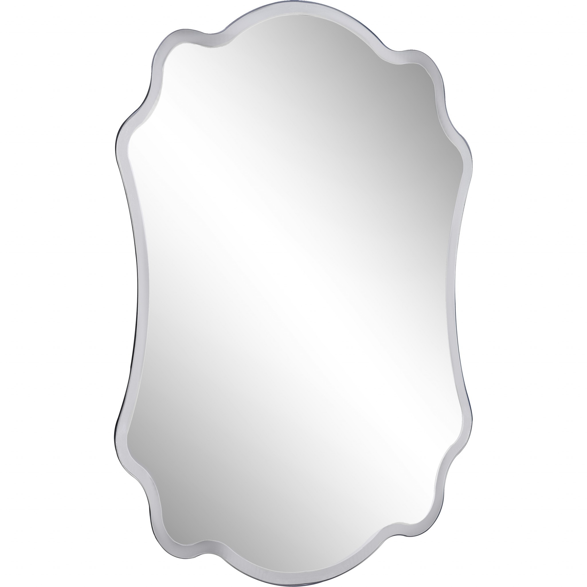 Scalloped Concave Glass Mirror