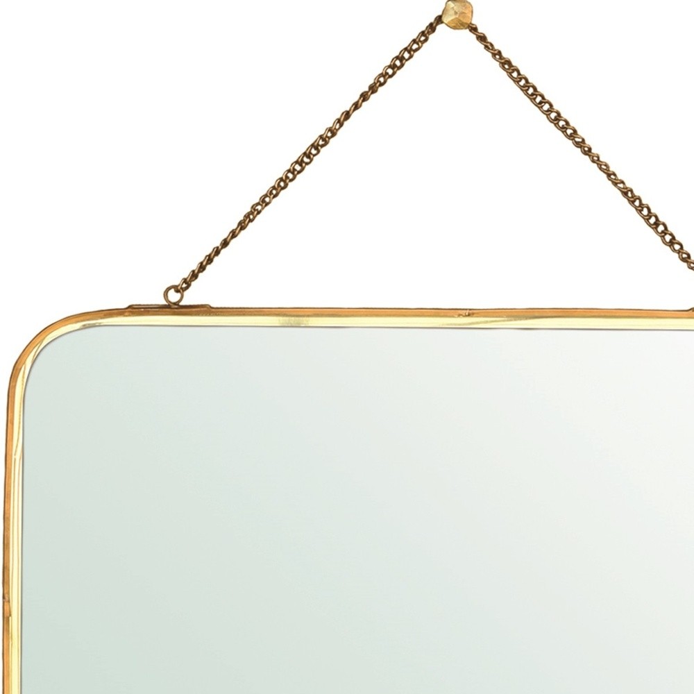 Gold Metal Horizontal Wall Mirror