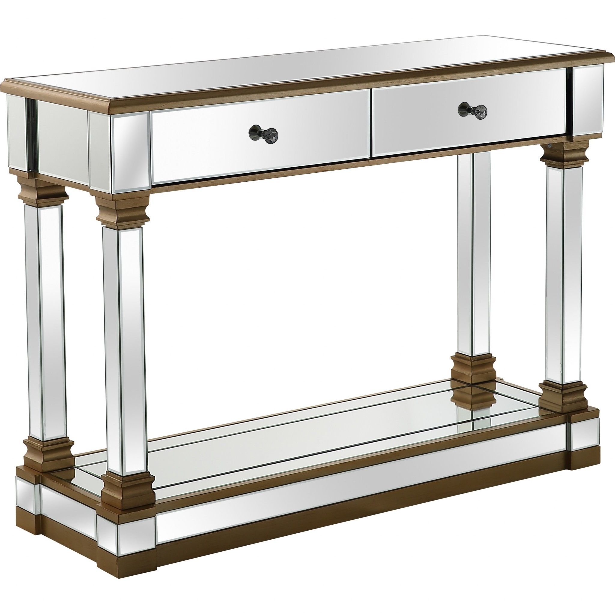 Gold Accent Console Table