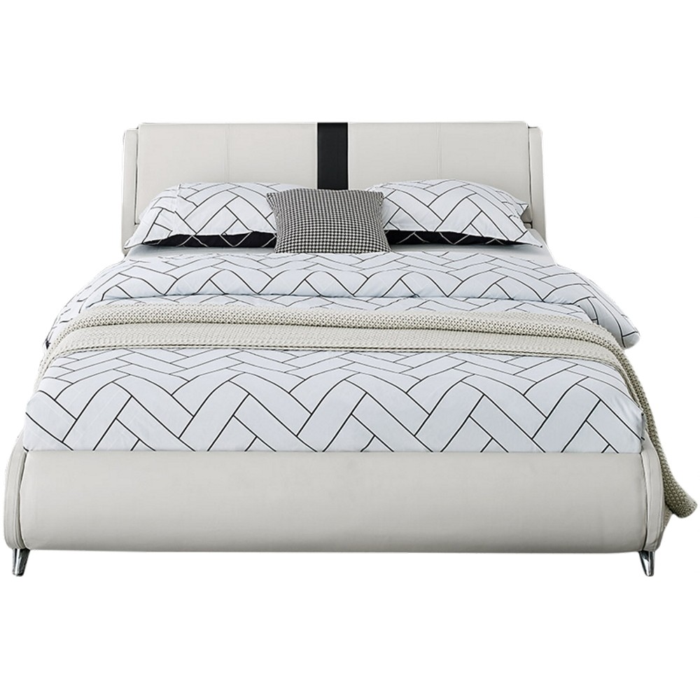 White Platform King Bed-397014-1