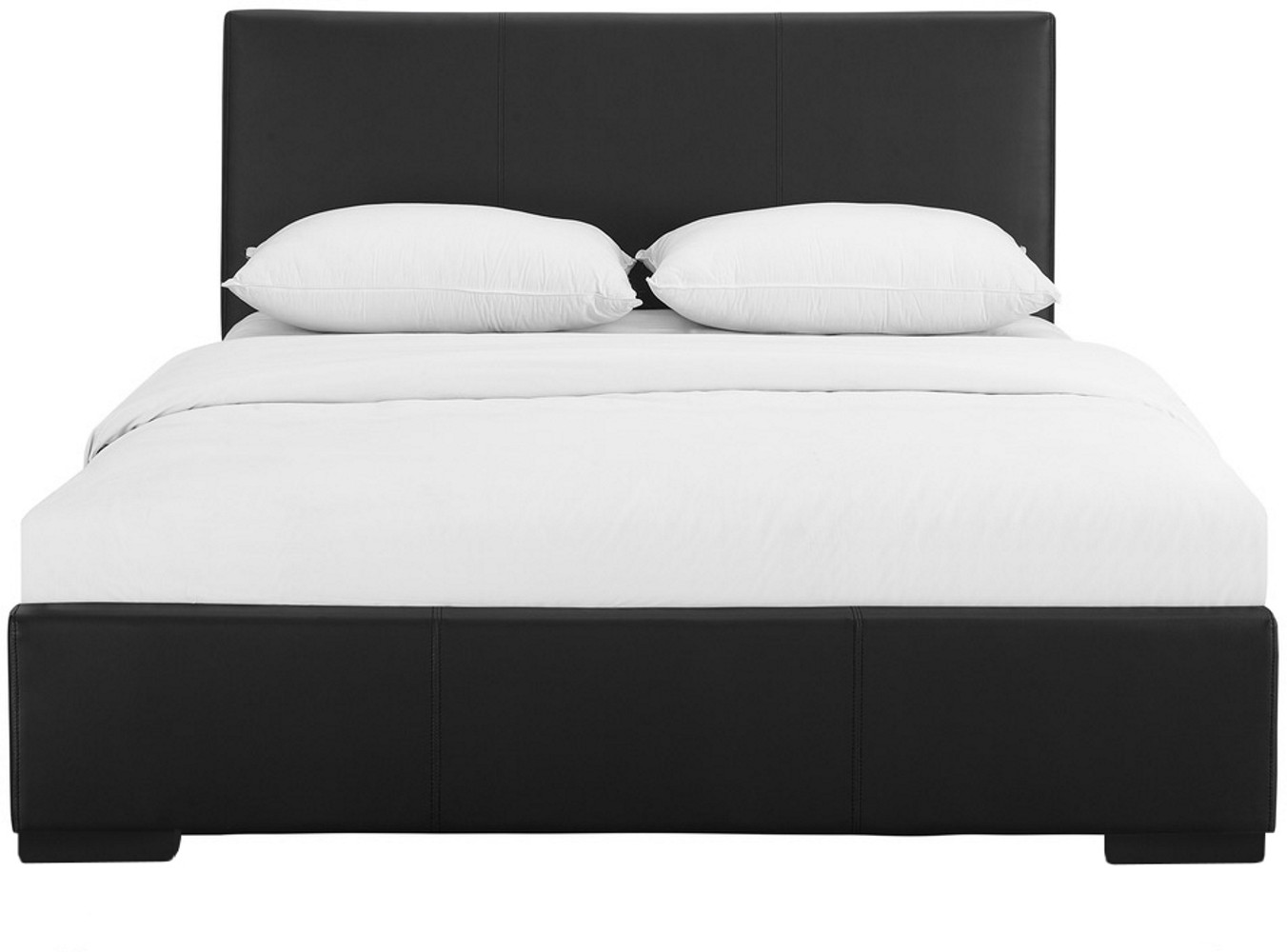 Black Upholstered Full Platform Bed-397030-1