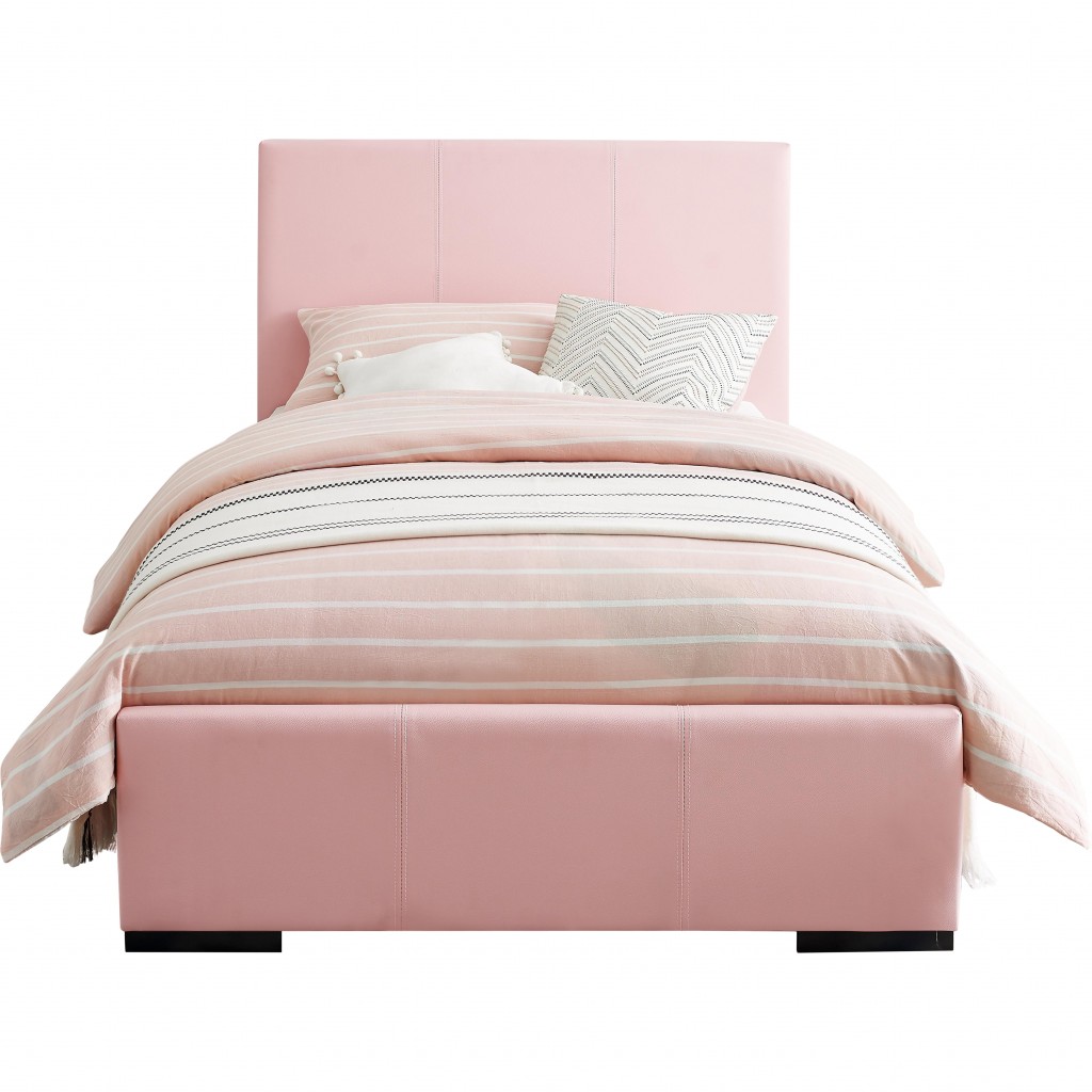 Pink Upholstered Full Platform Bed-397046-1